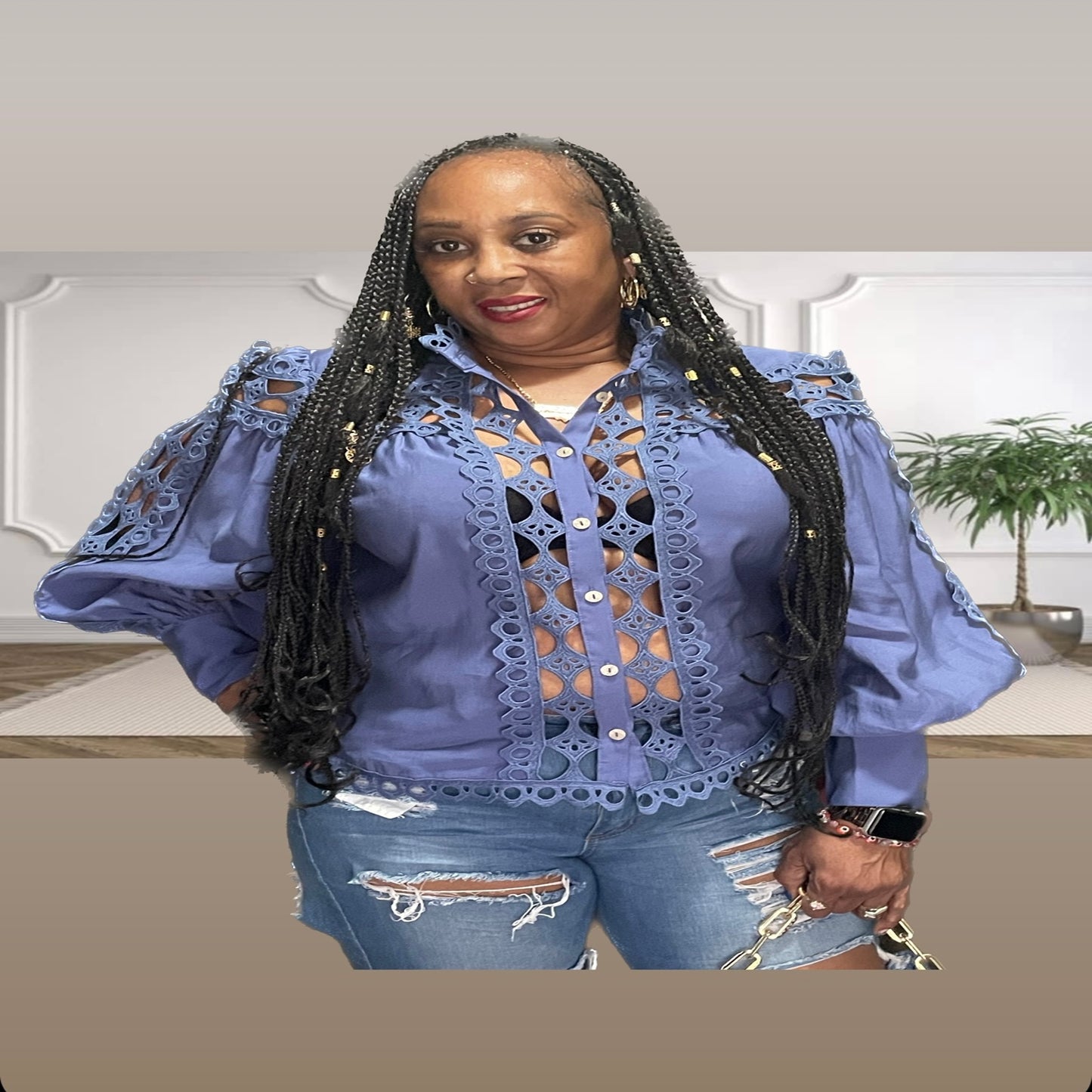 Bitter Sweet Blouse - Blue